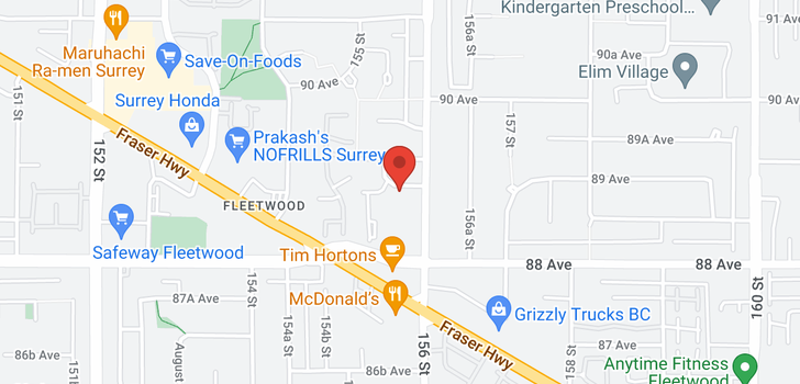 map of 19 15550 89 AVENUE
